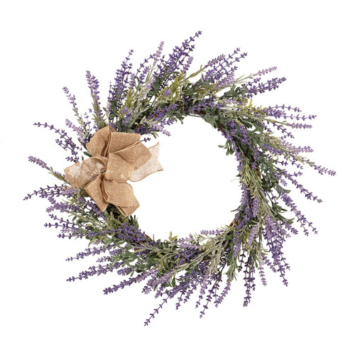 50cm Artificial Lavender Wreath Multicolor