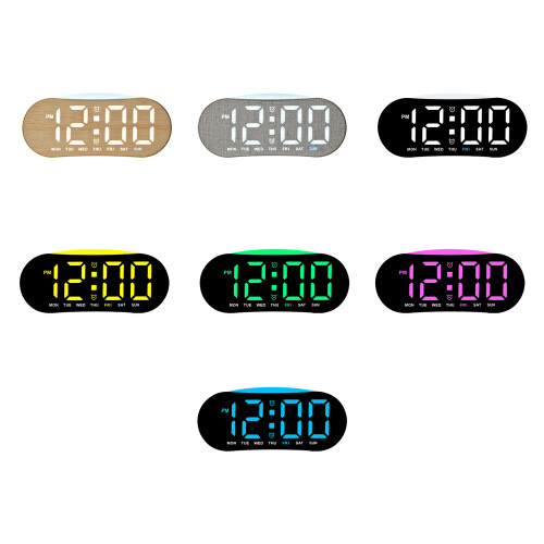 Multifunctional Bedside Clock With Soft-Black shel green 1
