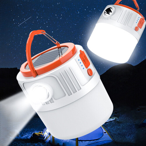 Solar- und USB-aufladbare Campinglaterne 3000 lm