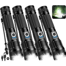 ZCFlashlights Rechargeable LED Flashlight 4-Pack, 90000LM,