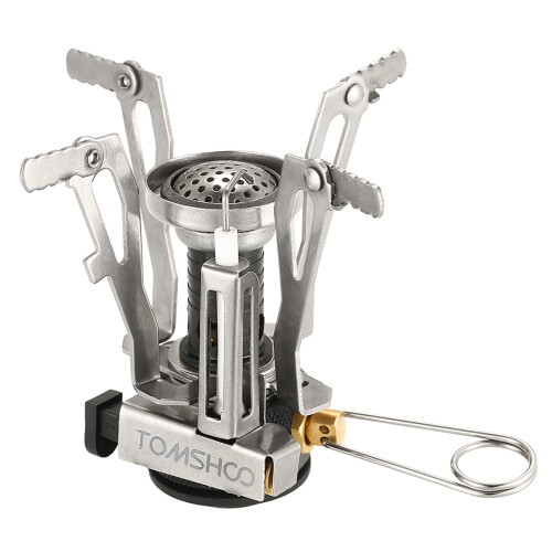OWSOO foldable backpacking stove compatible with butane