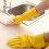 Dish Gloves Natural Rubber 3 Pairs 2