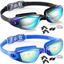 Anti-Fog Swim Goggles with UV Protection – 2 Pack