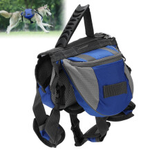 Borsa da sella per cani in nylon con strisce riflettenti