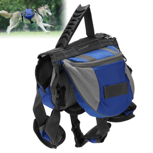 Nylon Dog Saddle Bag with Reflective Strips
