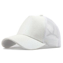 Gorra de béisbol unisex con purpurina brillante, estilo camionero, talla única.