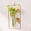 Modern Gold Metal and Glass Wall Vase 2