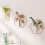 Modern Gold Metal and Glass Wall Vase 4