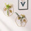 Modern Gold Metal and Glass Wall Vase 5