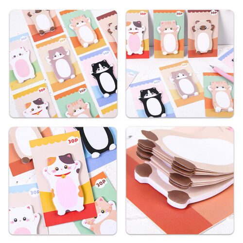 Schrijfblok Multifunctionele Cartoon Shape-Koe Kat A tot Chocola 2