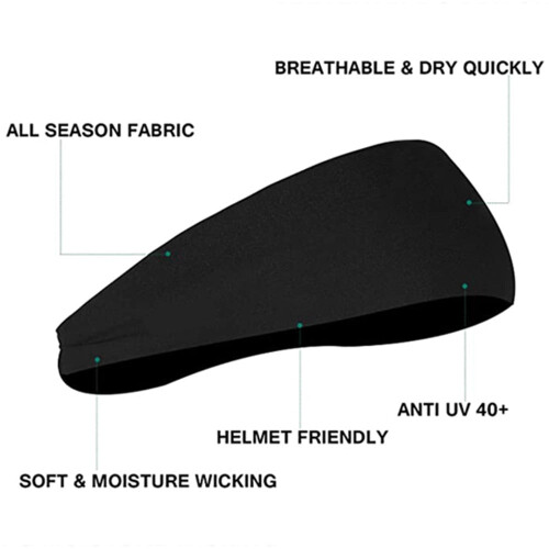 MesaSe Men's Stretchy Moisture-Wicking Headband4-Pack 2