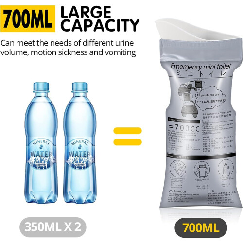 Engangs urinposer 700 ml 12 stk. 2