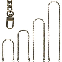 Alças de corrente para bolsa em bronze, 4 peças, de 15,4 a 47,2 polegadas
