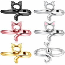6 verstellbare Metall-Häkelringe für die Finger