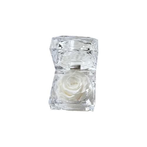Heart-Shaped Acrylic Ring Box - Red, 1 pc