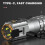 Rechargeable LED Flashlight, 18500 Li-ion, 5 Modes, Zoomable 5