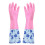 Floral Reusable Kitchen Gloves with Cotton Liner 1 Pair 3