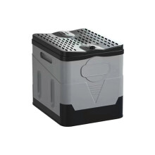 Draagbaar opvouwbaar toilet voor gebruik in de auto, boot, op de camping of buitenshuis.