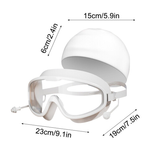 Adult Swimming Goggles and Cap Set 1