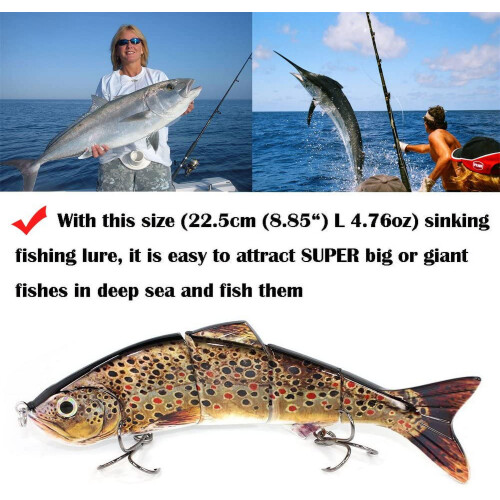 4-segmentiger Hard-Swimbait-Köder, 22,5 cm, 135 g 1