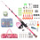 Canna da pesca e mulinello OWSOO, telescopici, lunghezza 1,2 m e 1,5 m. 1