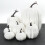 7-Piece Foam Pumpkin Decor Set Orange and White 6