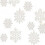 36-Pack White Plastic Hanging Snowflake Ornaments 2