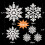36-Pack White Plastic Hanging Snowflake Ornaments 4
