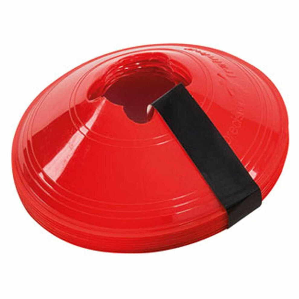 Photos - Football Kit Precision Sleeved Saucer Cones (Pack Of 10) (One Size, Red)