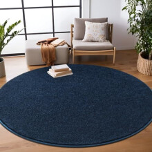 5 ft Round Coral Velvet Area Rug with Memory Foam