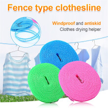 Nylon-Wäscheleine, blau, 3 m, rutschfest, winddicht