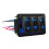 3-Gang Aluminum Rocker Switch Panel, 12V/24V, Waterproof, 1