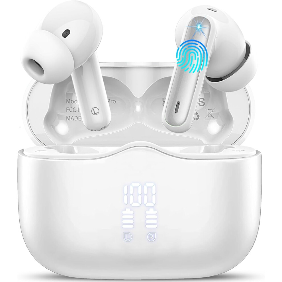 Wireless Earbuds, 2026 Bluetooth 5.4 Headphones In Ear With 4 Enc Noise Cancelling Mic, Wireless Earphones With Hifi Stereo 505092195448
