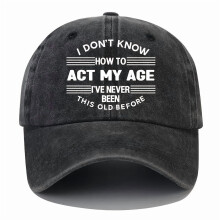 ACT MY AGE Baseballkappe, leicht, bedruckt, waschbar, verstellbar, Golf-Sonnenhut für Damen und Herren