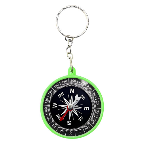 Compact Compass with Keychain for Hiking and Travel
