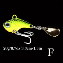 2pc Rotating Metal VIB Vibration Bait, Spinner Spoon Fishing Lures Jigs Jigs Trout Winter Fishing Hard Baits Tackle Pesca