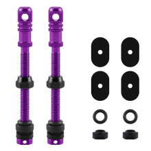 Light weight Aluminum Alloys Valves Extenders Bike-Purple 65MM