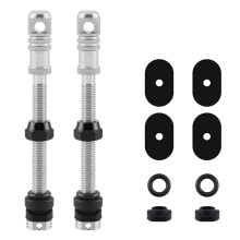 Bike Valves Extenders Compatibility with Valves-silver 65MM