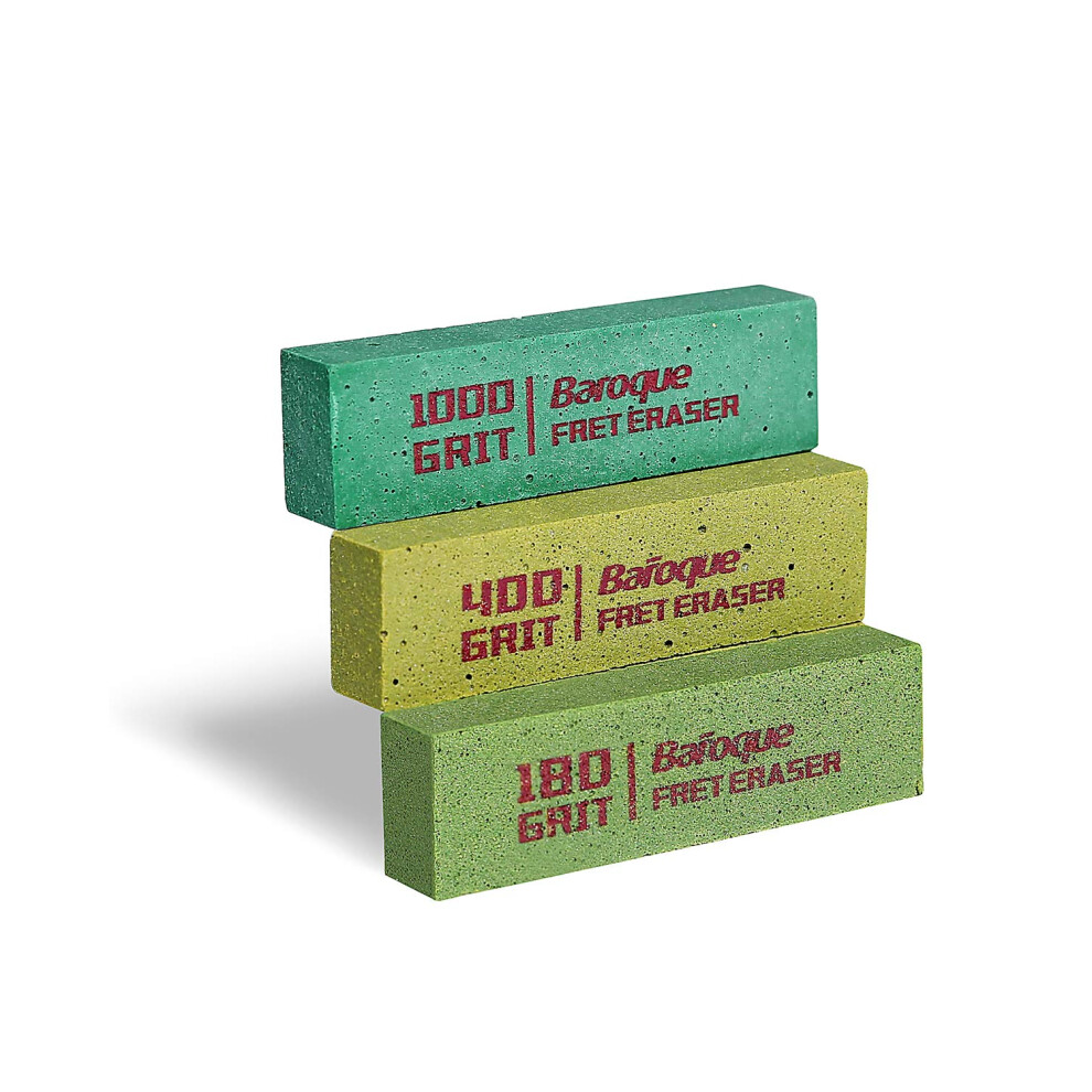 Jeisslia Baroque Guitar Fret Polishing Kit - 3-Piece Polish Eraser Set With 180