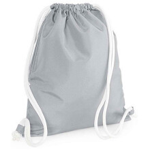 (One Size, Light Grey) Bagbase Icon Drawstring Bag
