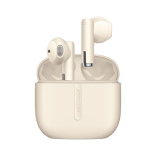 Fones de ouvido Joyroom JPods True Wireless, semi-intra-auriculares, com microfone duplo e cancelamento de ruído ativo (ENC) - Bege