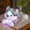Peluche a forma di cane con luci LED per bambini da 1 a 3 anni. 2