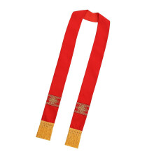 Pastors Satined Shawl Clergy Stole Scarf for Church Event-Red