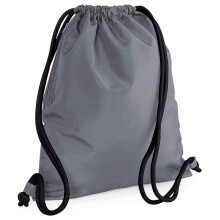 (One Size, Graphite/Black) Bagbase Icon Drawstring Bag