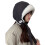 Stylish Convertible Hat Bag Ear Flap Cap Down Cotton-Black 1