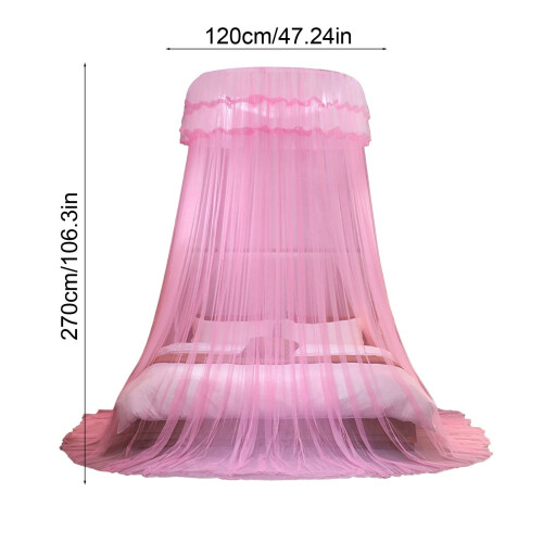 Dome Net Princess Bed Ceiling Mount Foldable Ruffled 2