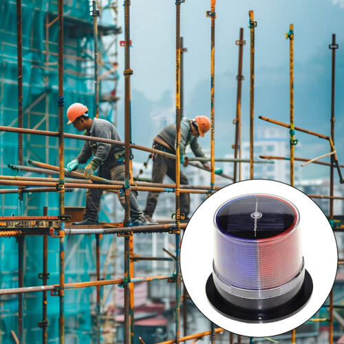 Solarbetriebene LED-Warnleuchte mit Magnetfuß 2