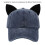 Kitten Ear Baseball Hat Polyester Adjustable 3