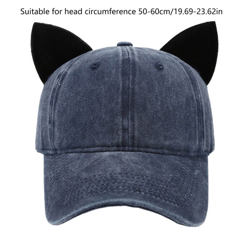 Kitten Ear Baseball Hat Polyester Adjustable 2
