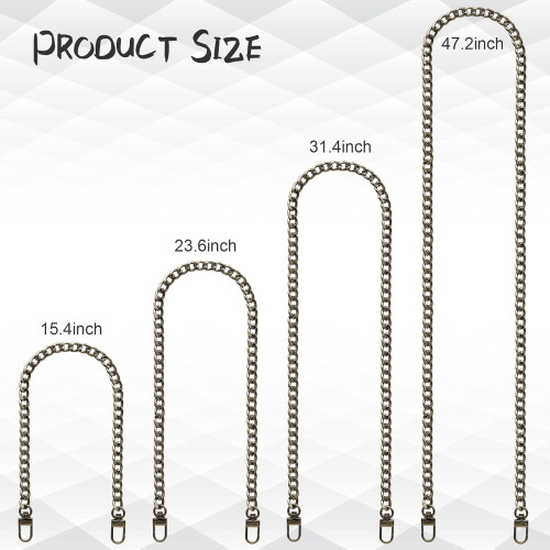 Cinghie per borsetta in bronzo, 4 pezzi – 15,4 / 23,6 / 31,4 / 2